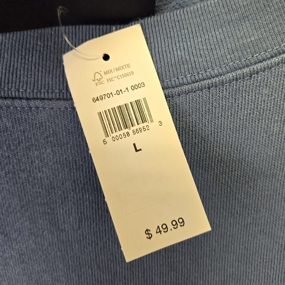 GAP Tie Dye Raglan Crewneck Sweatshirt Blue L - Picture 7 of 9